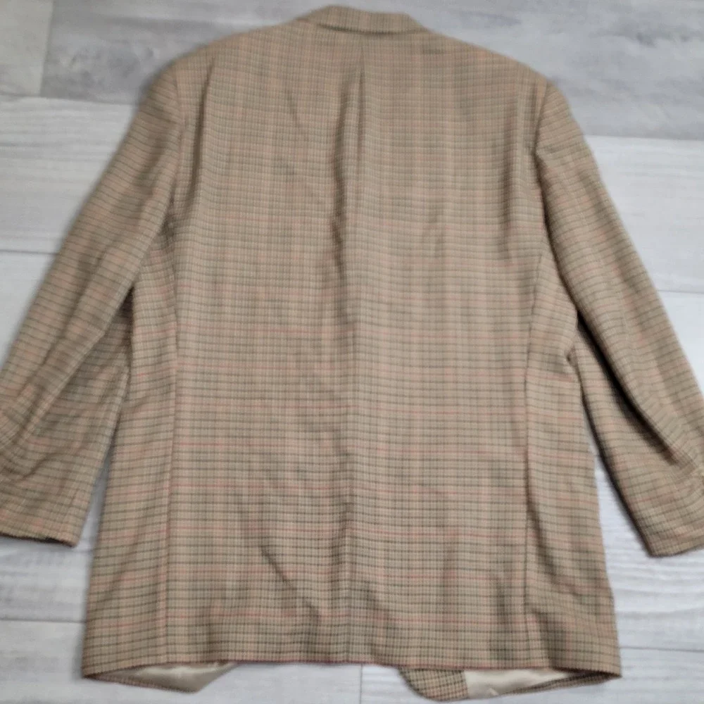 Vintage Ralph Ralph Lauren Sport Coat Mens 44 Tall Houndstooth Plaid Wool Canada
